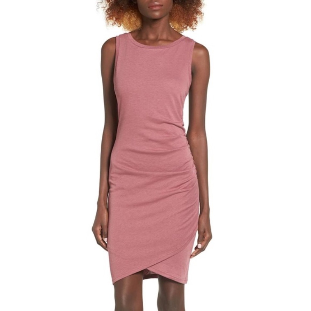 NWT Leith Ruched Sleeveless Body-Con Mini Tank Dress Size L